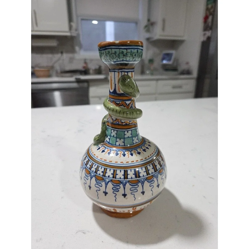 Italian Maiolica‎ bottle vases 7.5